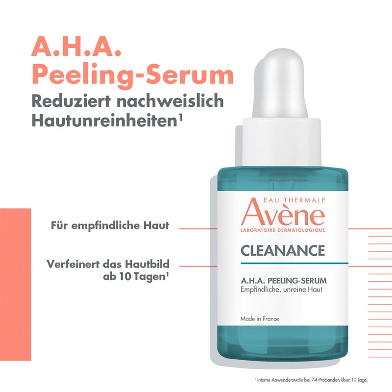 Avène Cleanance A.H.A. Peeling-Serum + Avène Cleanance Reinigungsgel  30 ml Konzentrat