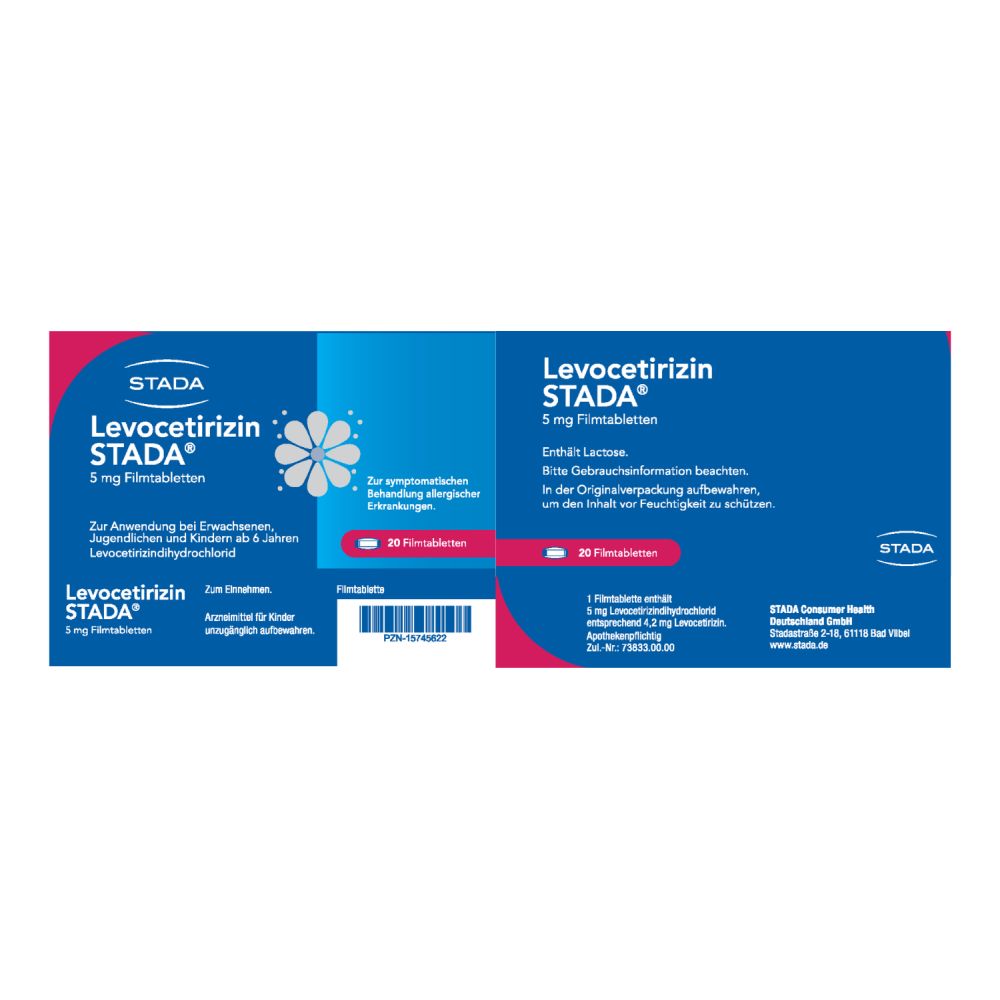 Levocetirizin STADA 5mg 20 St Filmtabletten