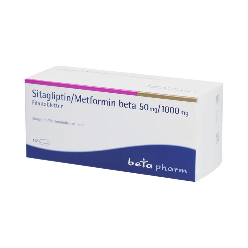 Sitagliptin/Metformin beta 50 mg/ 1000 mg 112 St Filmtabletten