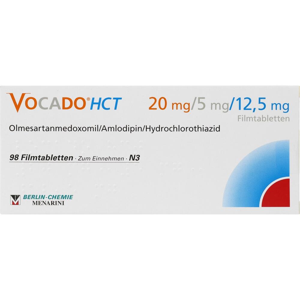 Vocado HCT 20mg/5mg/12,5mg 98 St Filmtabletten