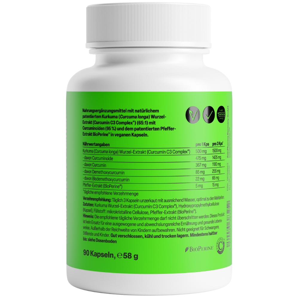 Zein PHARMA Curcumin Triplex3 500mg 90 St Kapseln