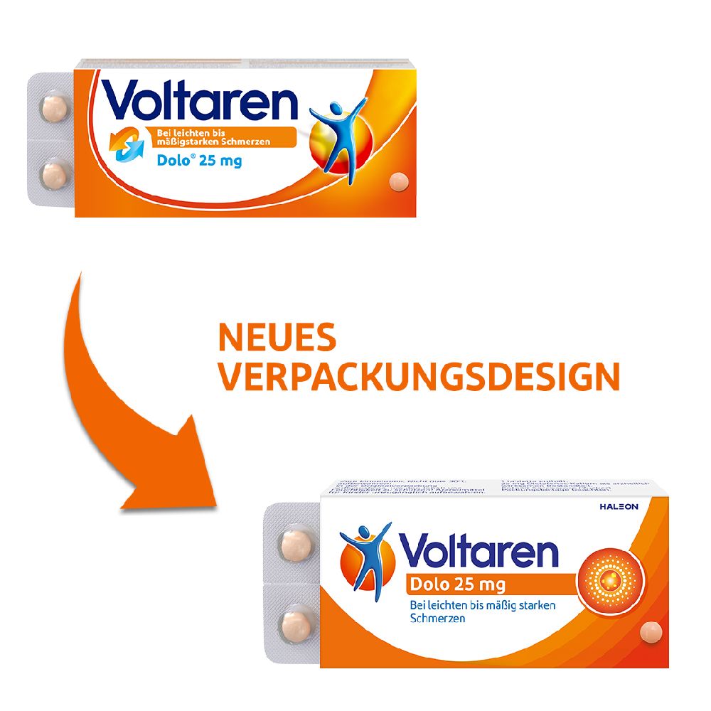 Voltaren Dolo 25 mg + 20% sparen* 20 St Überzogene Tabletten