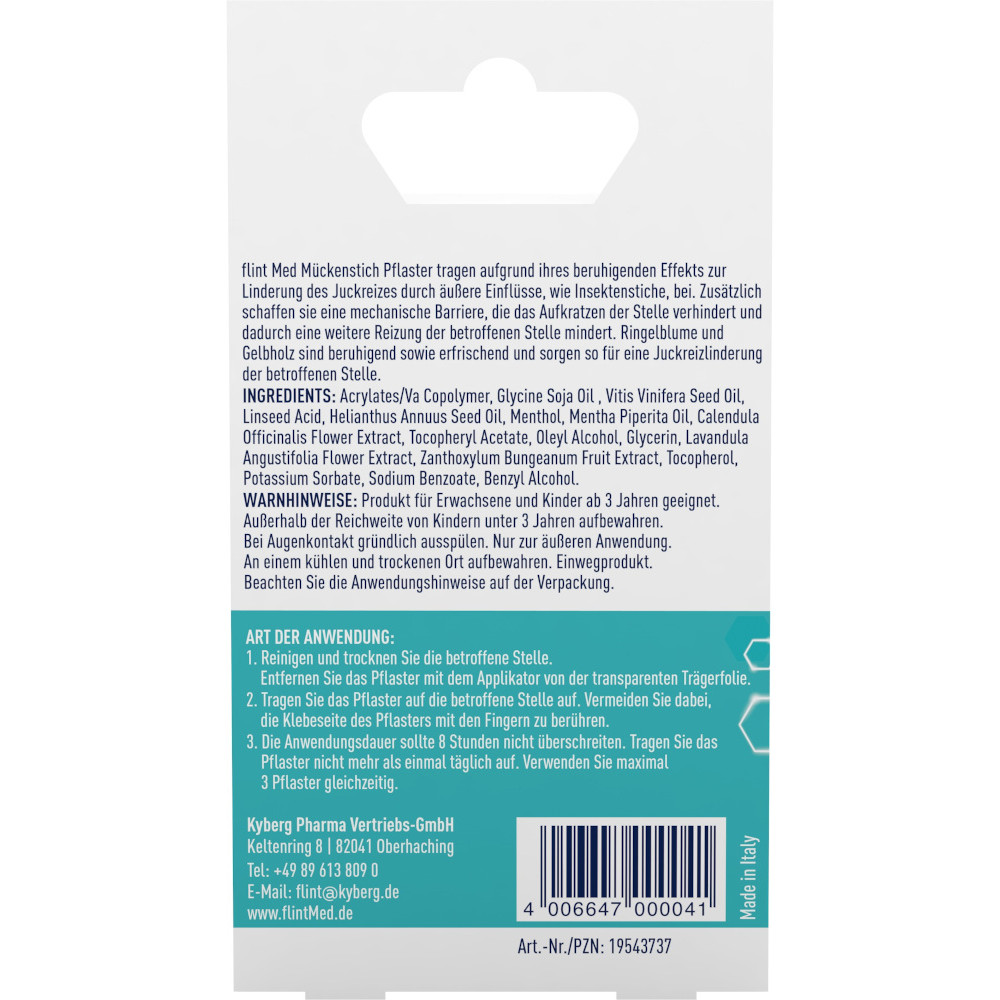 flint Med MÜCKENSTICH PFLASTER für Kinder 20 St Pflaster