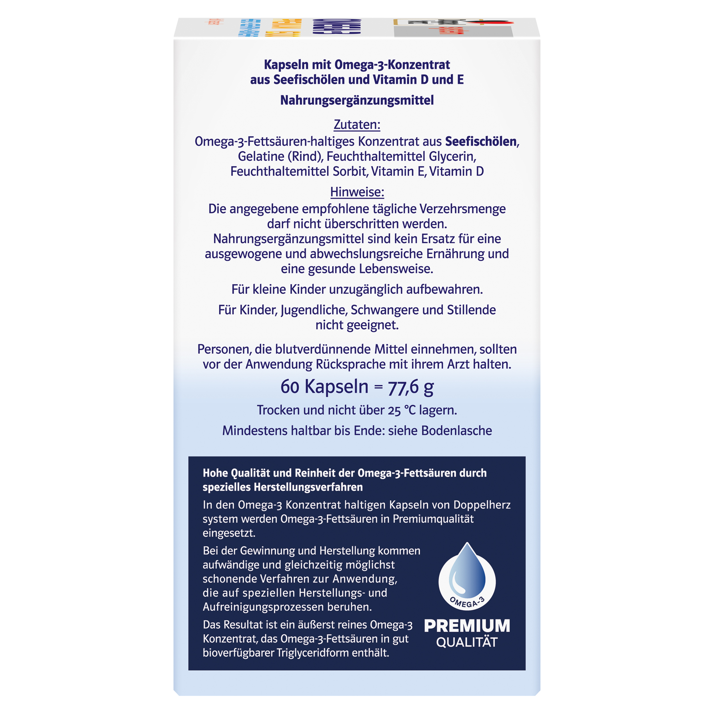 Doppelherz system OMEGA-3 PREMIUM 1500 60 St Kapseln