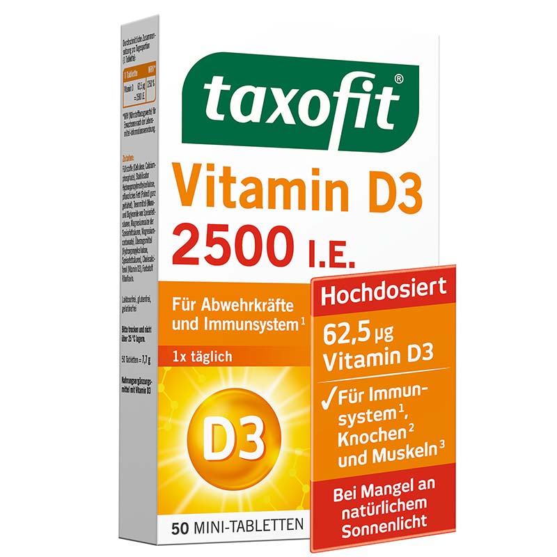 taxofit VITAMIN D3 2500 I.E. 50 St Tabletten