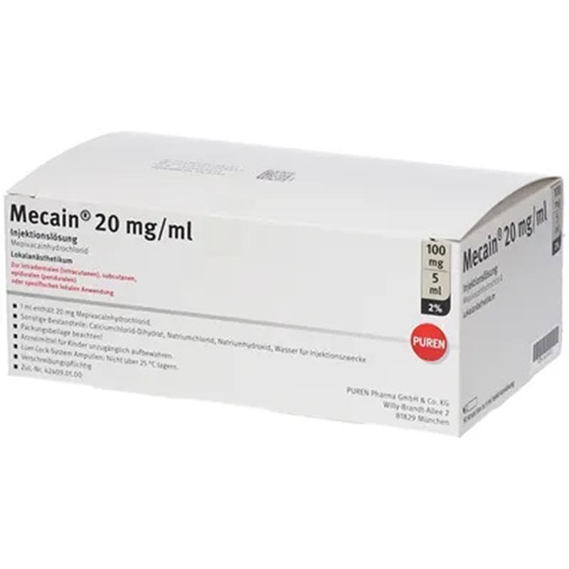 Mecain 20 mg/ml 50X5 ml Injektionslösung