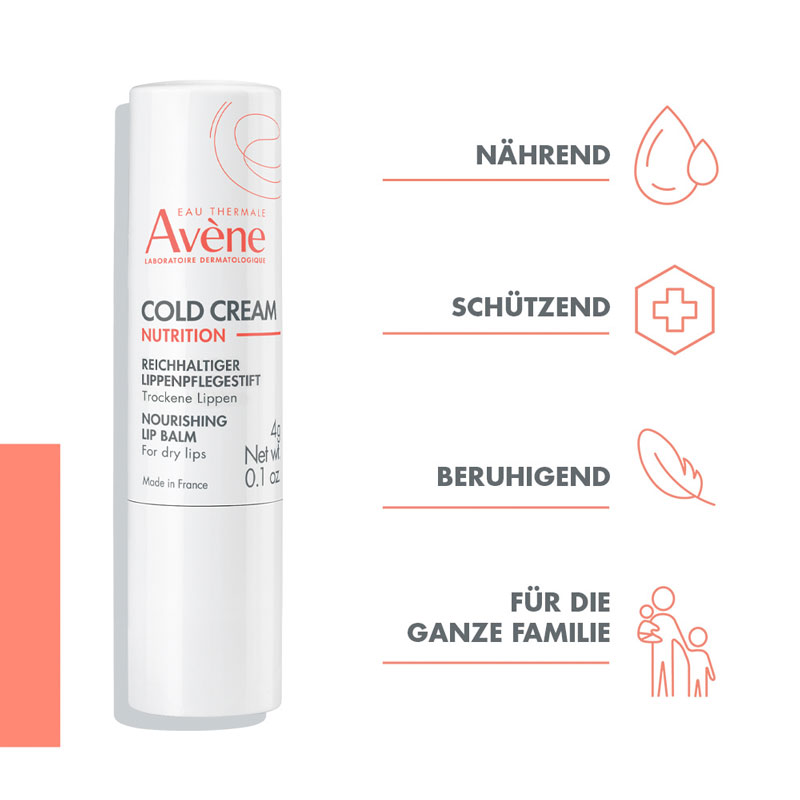 Avene Cold Cream NUTRITION reichhaltiger Lippenpflegestift  4 g Stifte