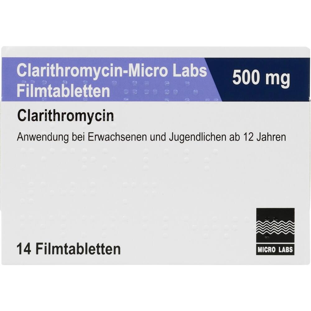 Clarithromycin-Micro Labs 500mg 14 St Filmtabletten