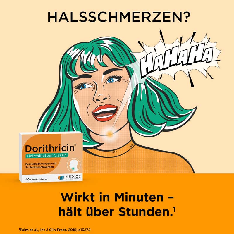 Dorithricin Classic Lutschtabletten bei Halsschmerzen  40 St Lutschtabletten