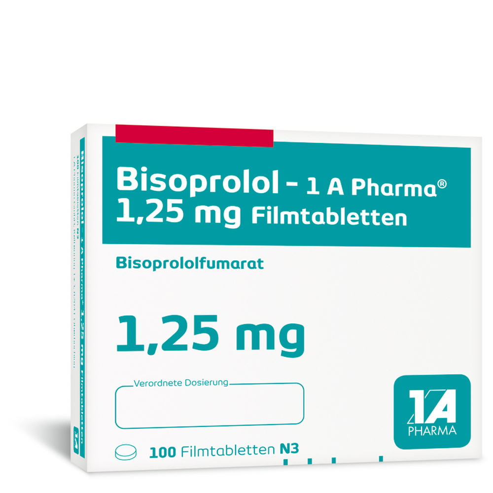 Bisoprolol-1 A Pharma 1,25mg 100 St Filmtabletten