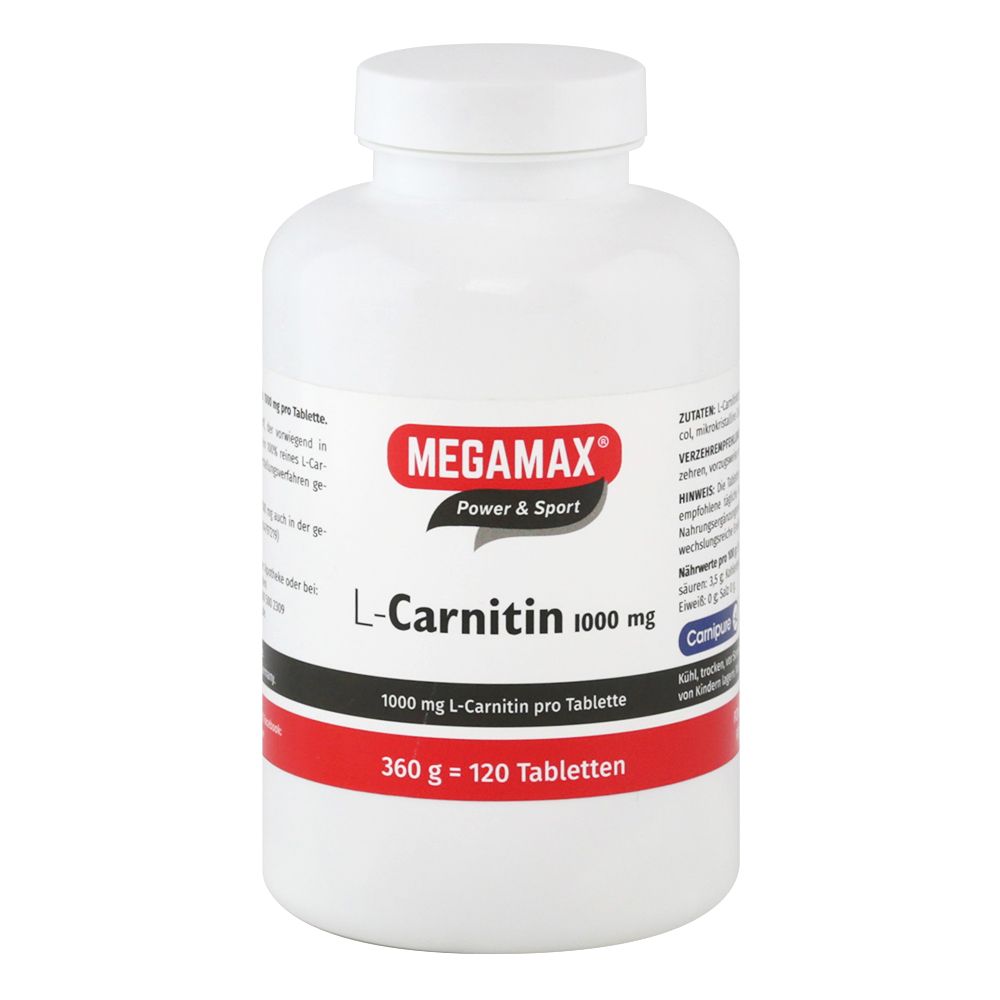 MEGAMAX L Carnitin 1000 mg Tabletten 120 St Tabletten