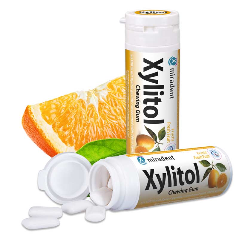 miradent Xylitol Chewing Gum Frucht 30 St Kaugummi