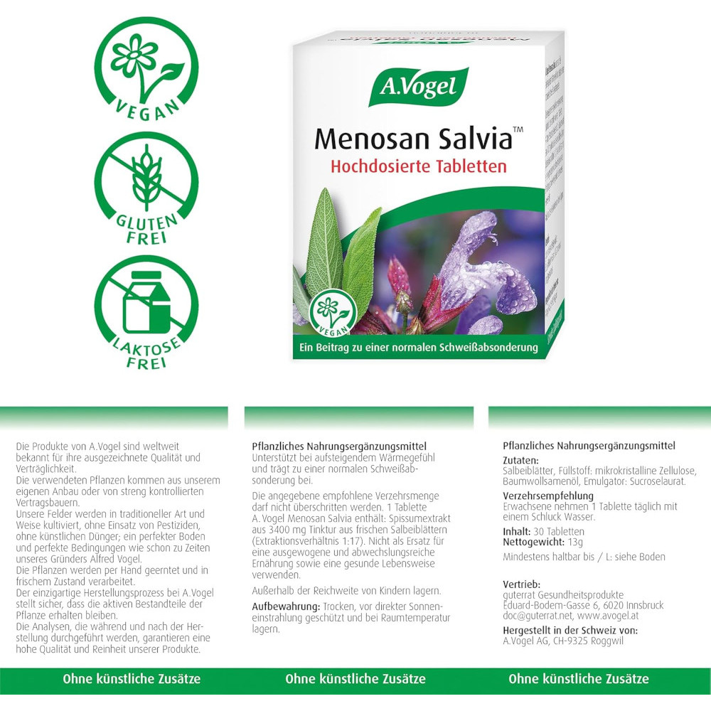 Menosan Salvia A. Vogel 30 St Tabletten