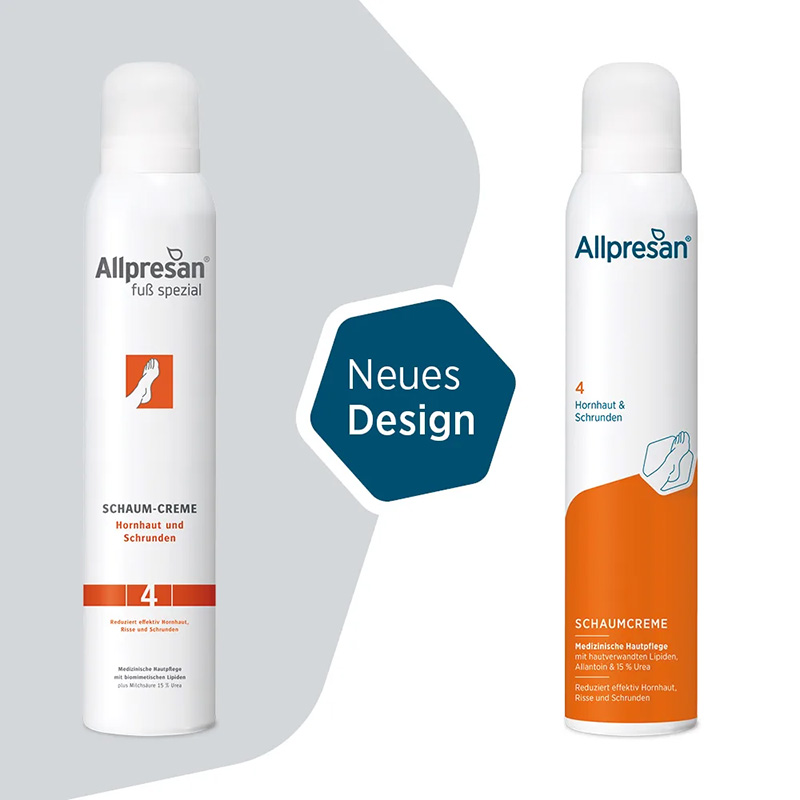 Allpresan Fuß spezial Nr. 4 SCHAUM-CREME Hornhaut & Schrunden 200 ml Schaum