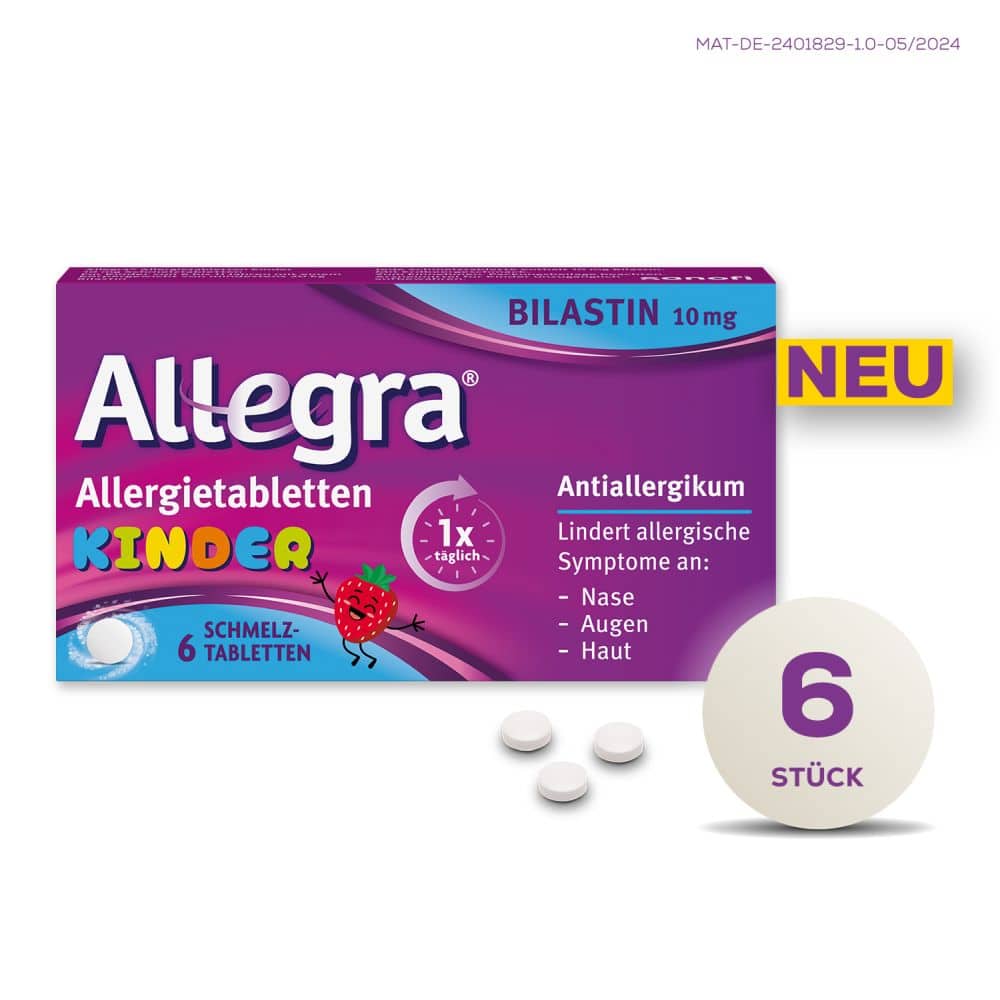 Allegra Allergietabletten KINDER 10 mg 6 St Schmelztabletten