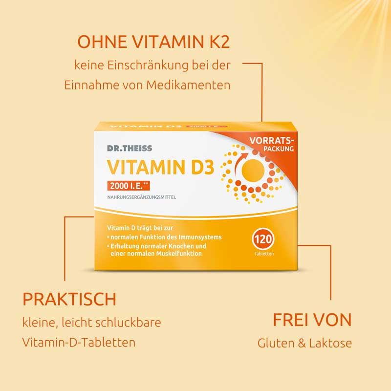 DR. THEISS VITAMIN D3 2000 I.E. 120 St Tabletten
