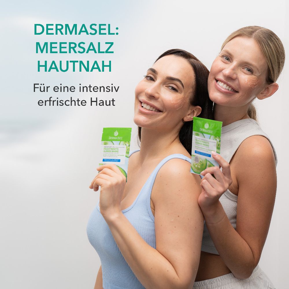 DERMASEL FEUCHTIGKEITS GURKEN MASKE 12 ml Gesichtsmaske