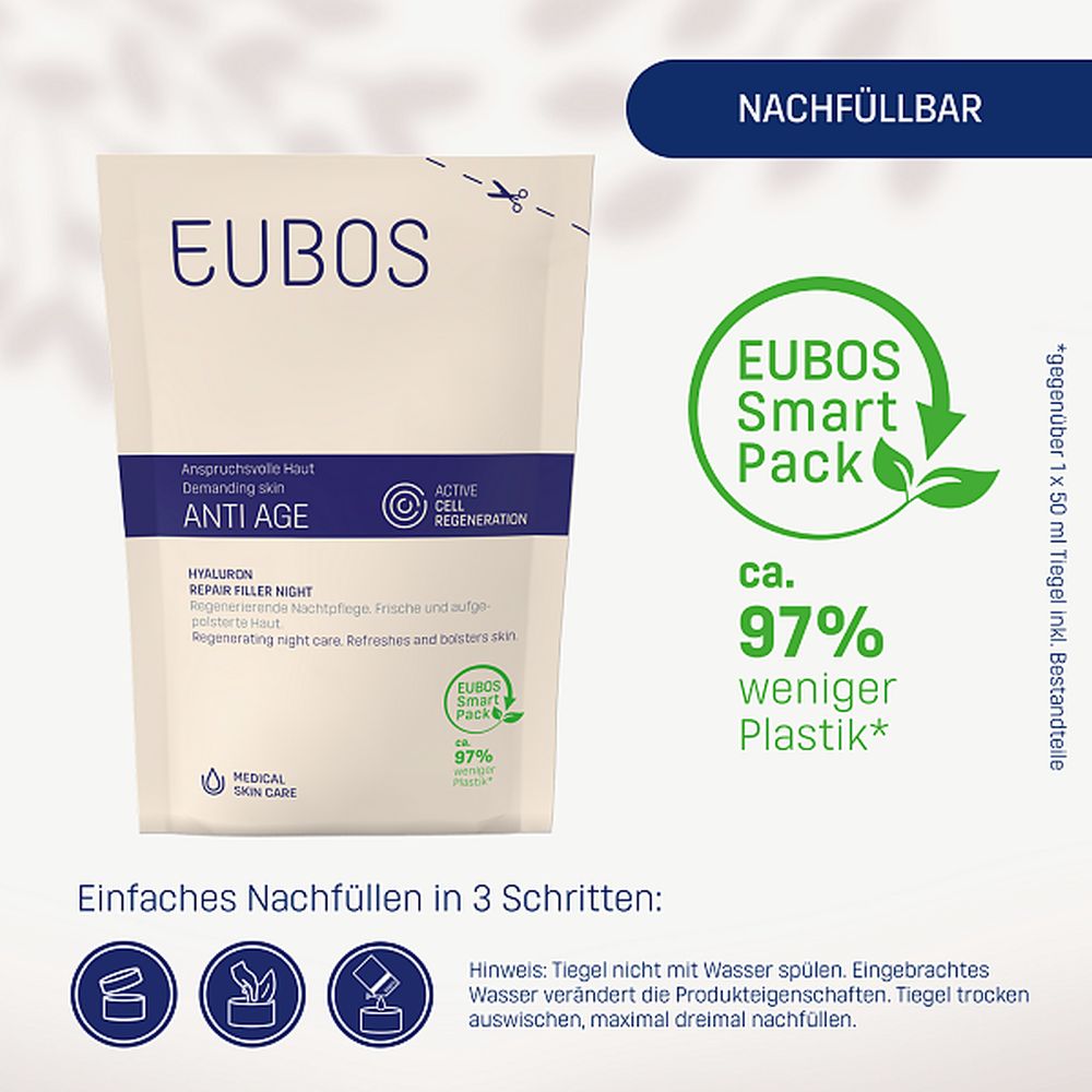 EUBOS ANTI AGE HYALURON REPAIR FILLER NIGHT Anspruchsvolle Haut 50 ml Creme