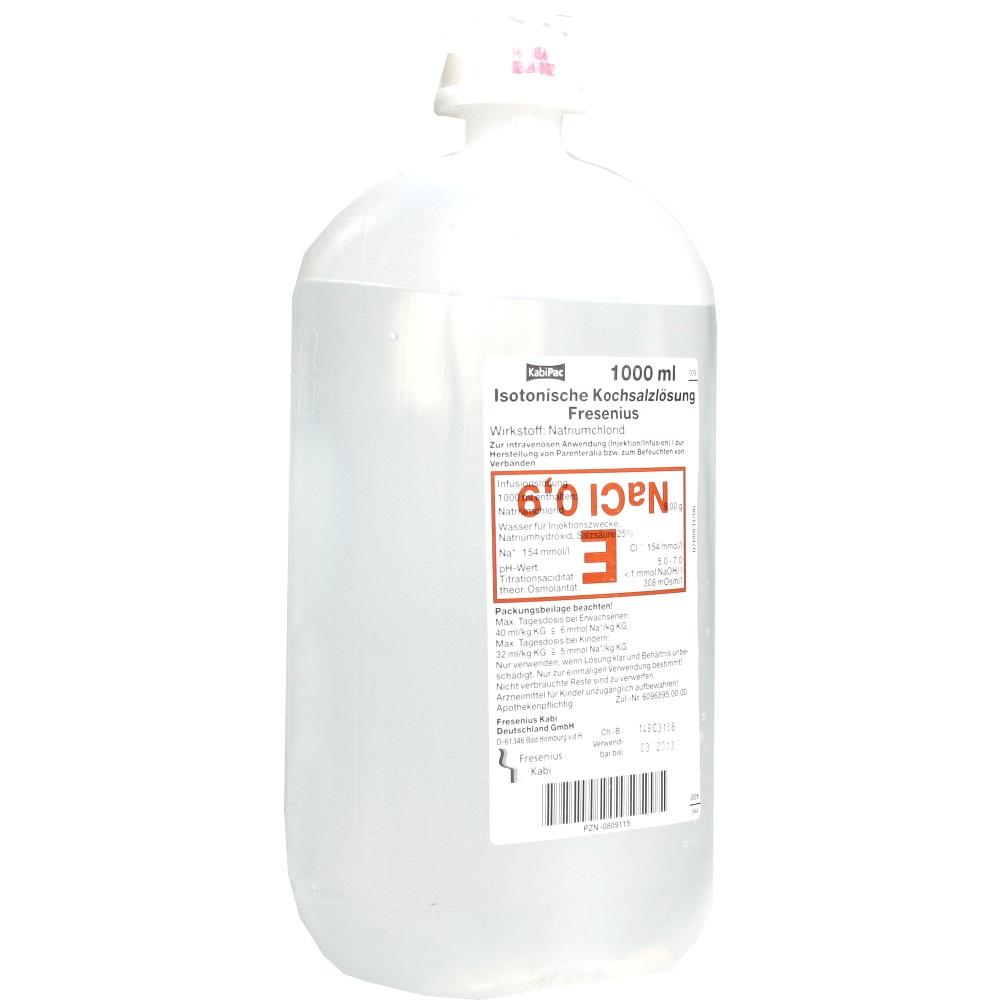 Kochsalzlösung 0,9% Plastikflasche Fresenius 1000 ml Infusionslösung
