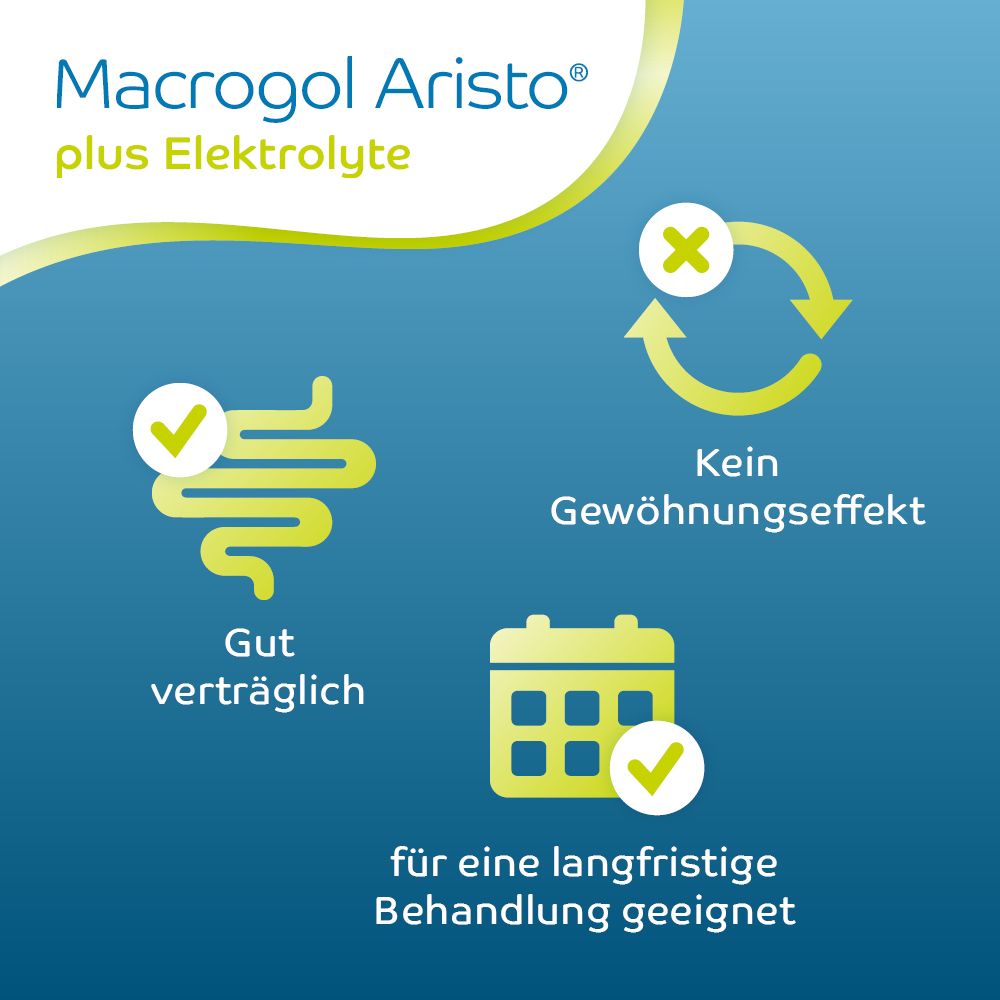 Macrogol Aristo plus Elektrolyte 50 St Pulver zur Herstellung einer Lösung zum Einnehmen