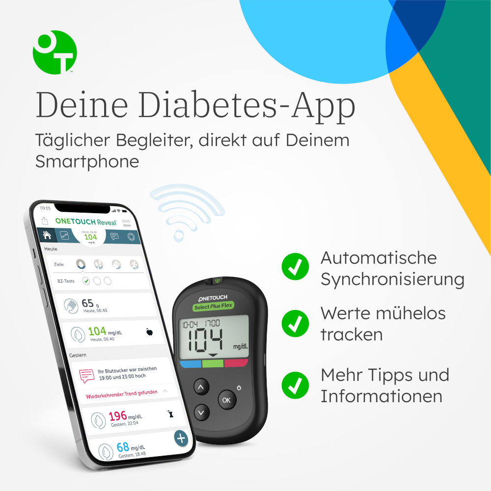 OneTouch Select Plus Flex Blutzuckermessgerät mg/dL 1 St