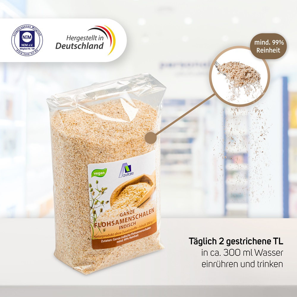 Avitale FLOHSAMENSCHALEN indisch 250 g