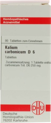 KALIUM CARBONICUM D 6 Tabletten 80 St Tabletten