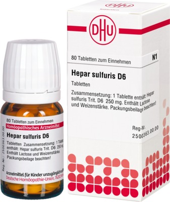 HEPAR SULFURIS D 6 Tabletten 80 St Tabletten
