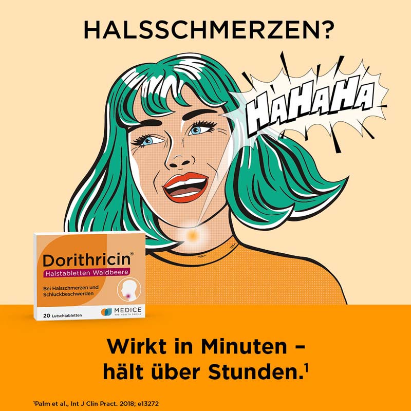 Dorithricin Waldbeere Lutschtabletten bei Halsschmerzen  20 St Lutschtabletten