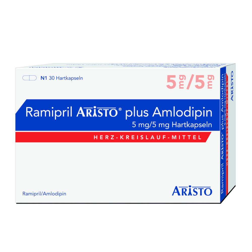 RAMIPRIL Aristo plus Amlodipin 5 mg/5 mg Hartkps 100 St Hartkapseln