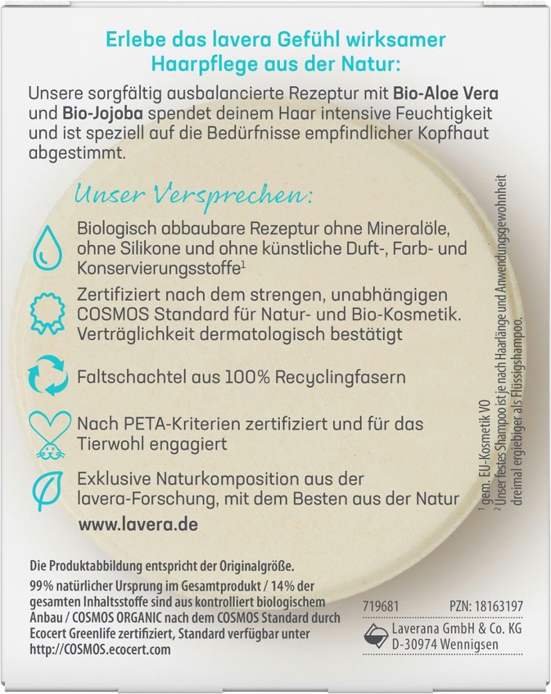 Lavera Festes Pflegeshampoo Basis Sensitiv 50 g Shampoo