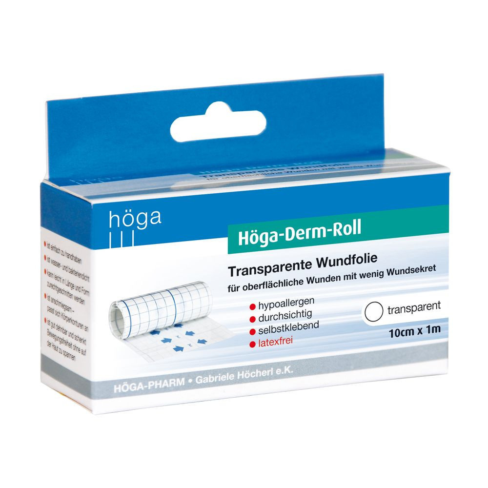 HÖGA DERM-Roll transparente Wundfolie 10 cmx1 m 1 St Pflaster