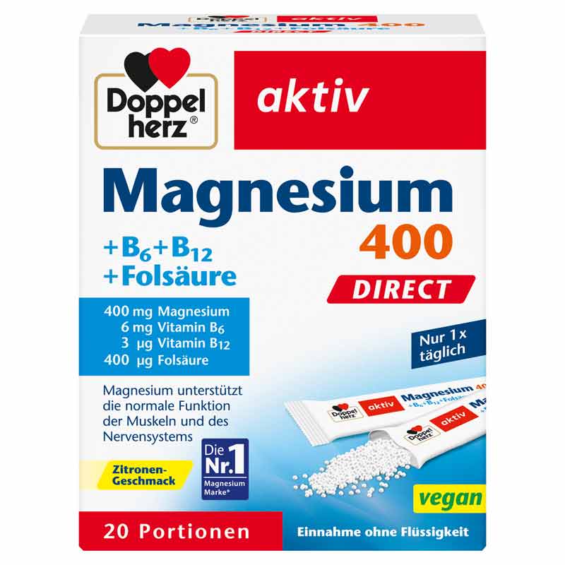 Doppelherz aktiv Magnesium +B Vitamine DIRECT 20 St Pellets