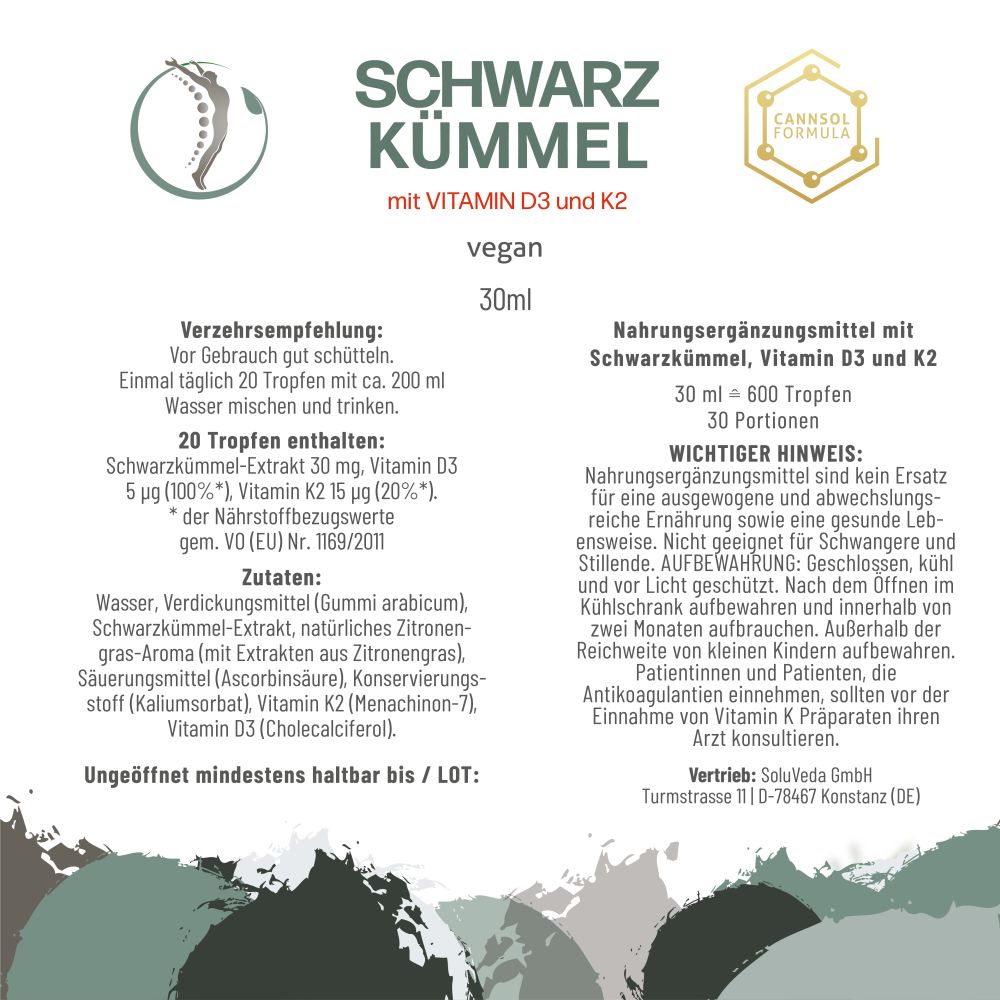 CANNSOL SCHWARZKÜMMEL  30 ml Tropfen zum Einnehmen