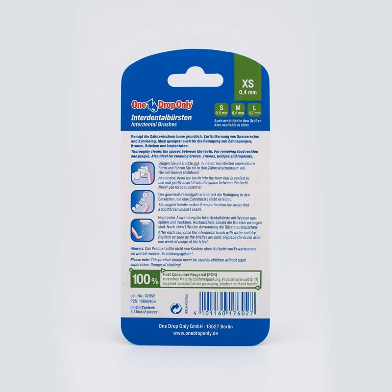 One Drop Only Interdentalbürsten Größe XS Pink 0,4mm 8 St Zahnbürste