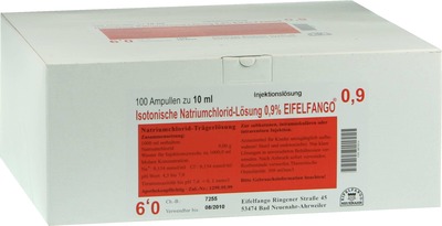 ISOTONISCHE NaCl Lösung 0,9% Eifelfango Inj.-Lsg. 100X10 ml Injektionslösung