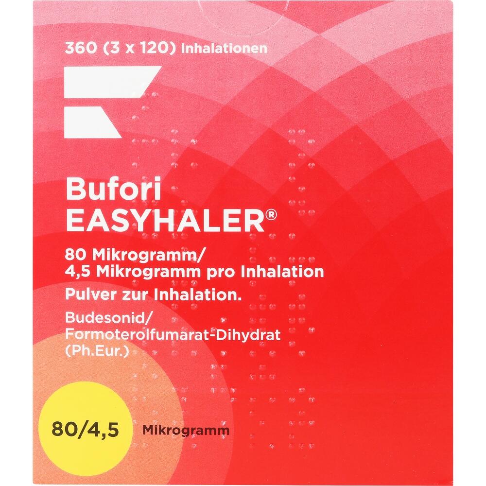 Bufori Easyhaler 80/4,5 Mikrogramm/Dosis 3 St Inhalationspulver
