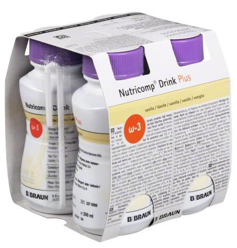 Nutricomp Drink Plus Vanille 4X200 ml Flüssigkeit
