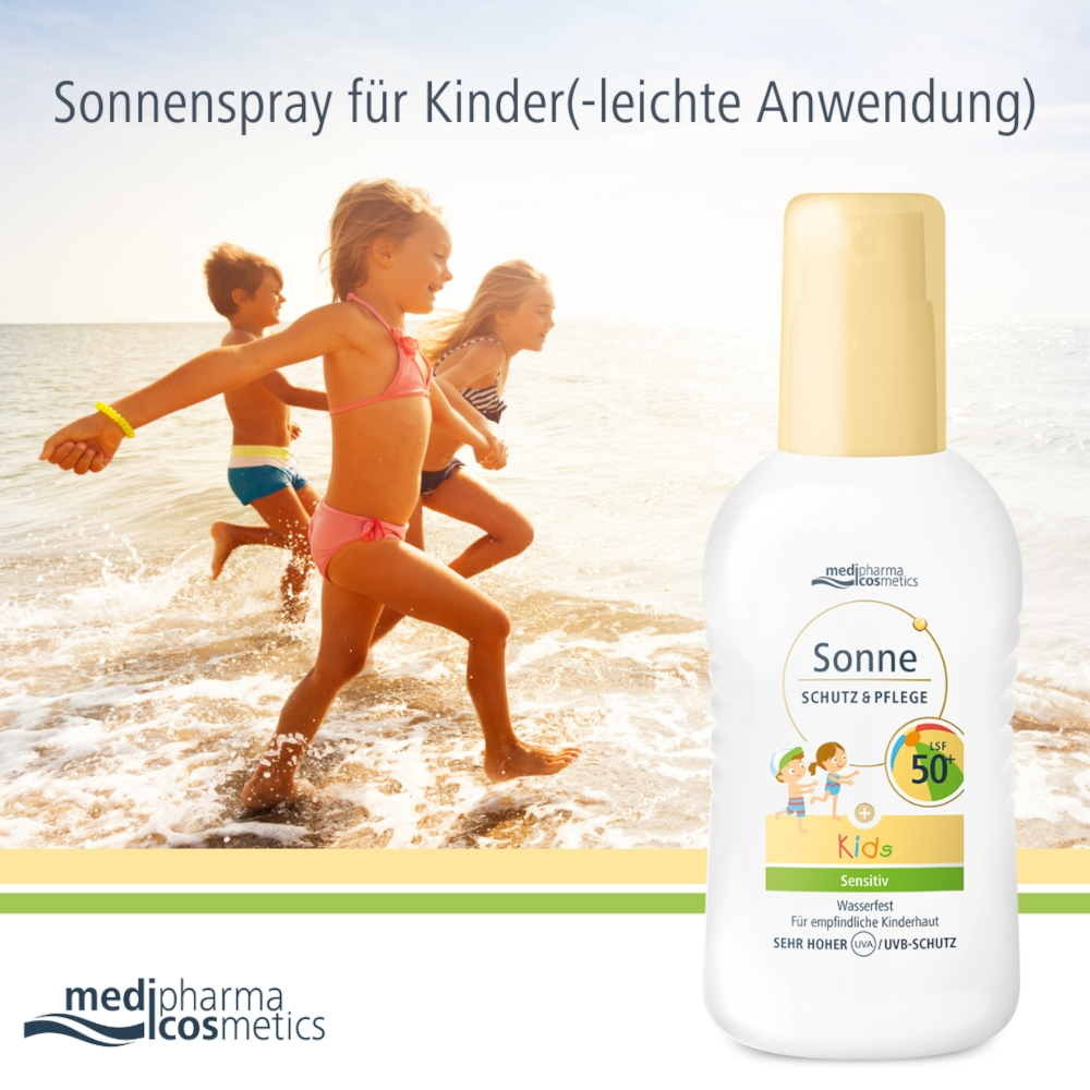 medipharma cosmetics Sonne SCHUTZ & PFLEGE Kids Sensitiv  Wasserfest LSF 50+ 200 ml Spray