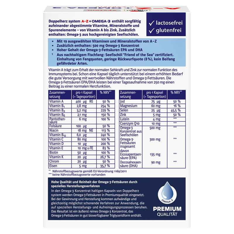 Doppelherz system A-Z + OMEGA-3 ALL IN ONE 30 St Kapseln