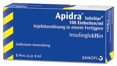 Apidra SoloStar 100 Einheiten/ml 5X3 ml Injektionslösung in einem Fertigpen