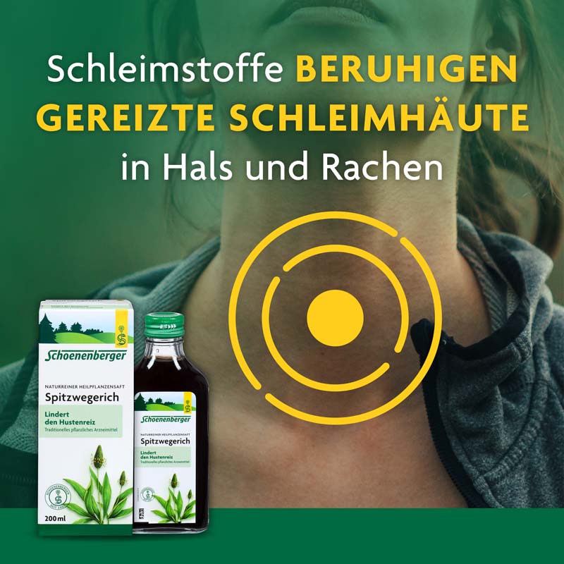 Schoenenberger Naturreiner Heilpflanzensaft Spitzwegerich 200 ml Saft