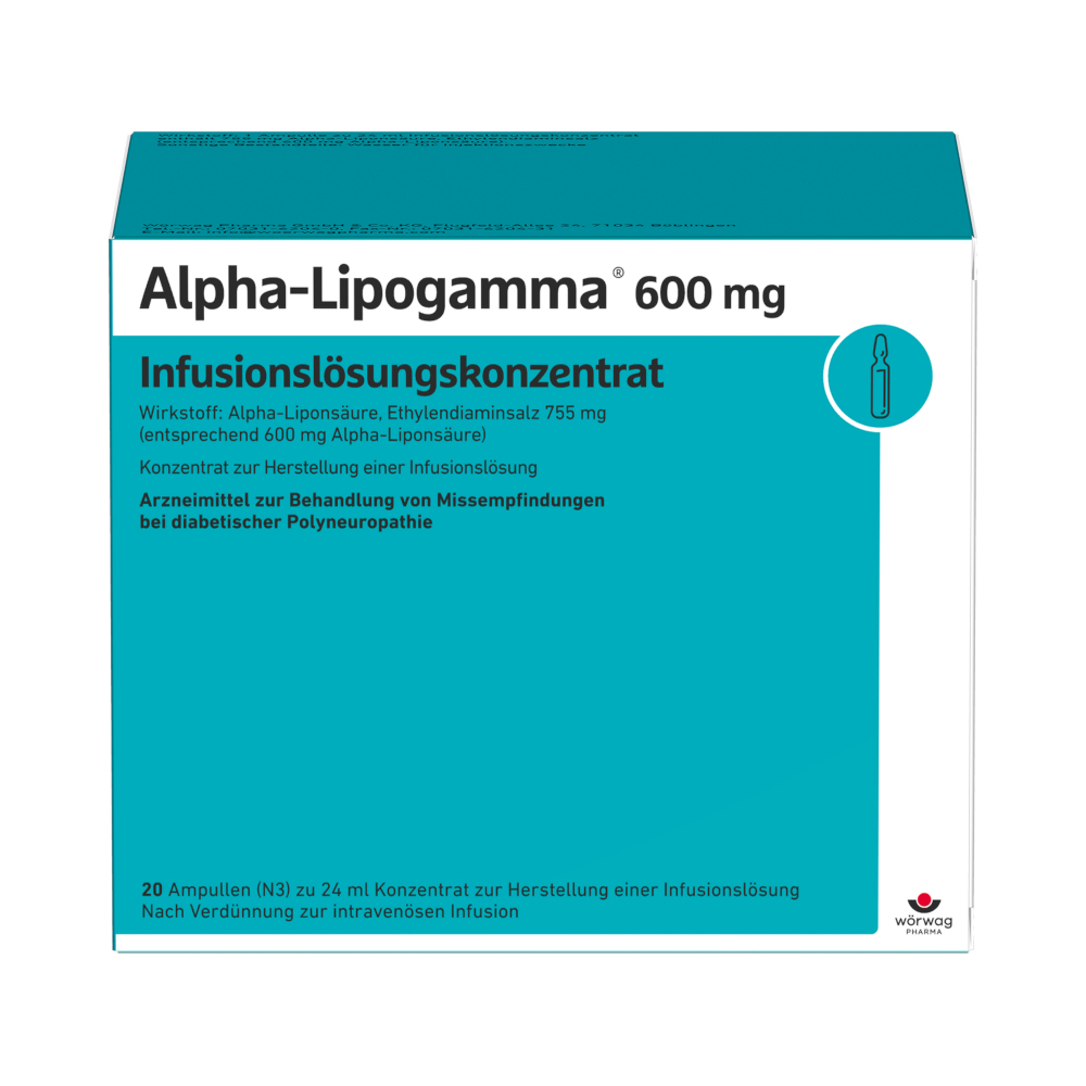 Alpha-Lipogamma 600mg Infusionslösungskonzentrat 20X24 ml Infusionslösungskonzentrat