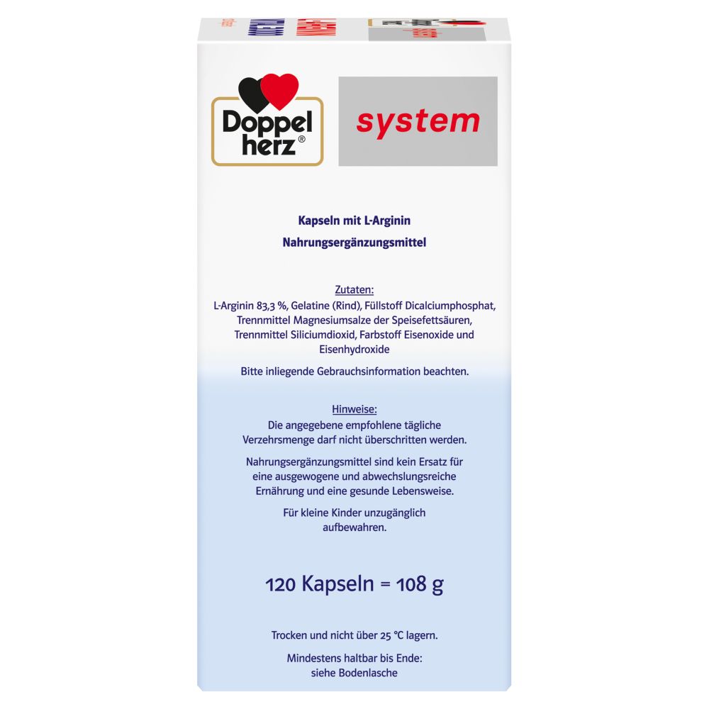 Doppelherz system L-ARGININ VITAL 3.000 120 St Kapseln
