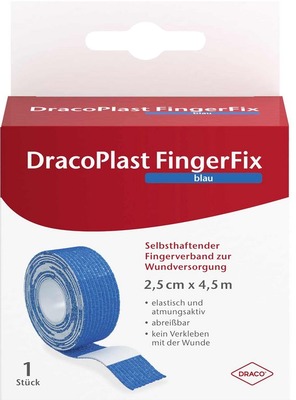 DracoPlast FingerFix blau Selbsthaftender Fingerverband 2,5cm x 4,5m 1 St Pflaster