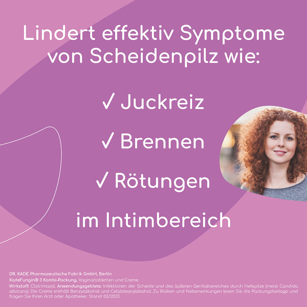 KadeFungin 3 bei Scheidenpilz Vaginaltabletten 3 St Vaginaltabletten