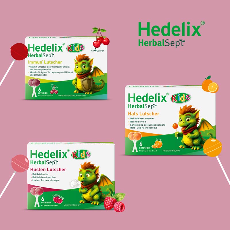 Hedelix HerbalSept Husten Lutscher Kids 6 St Bonbons