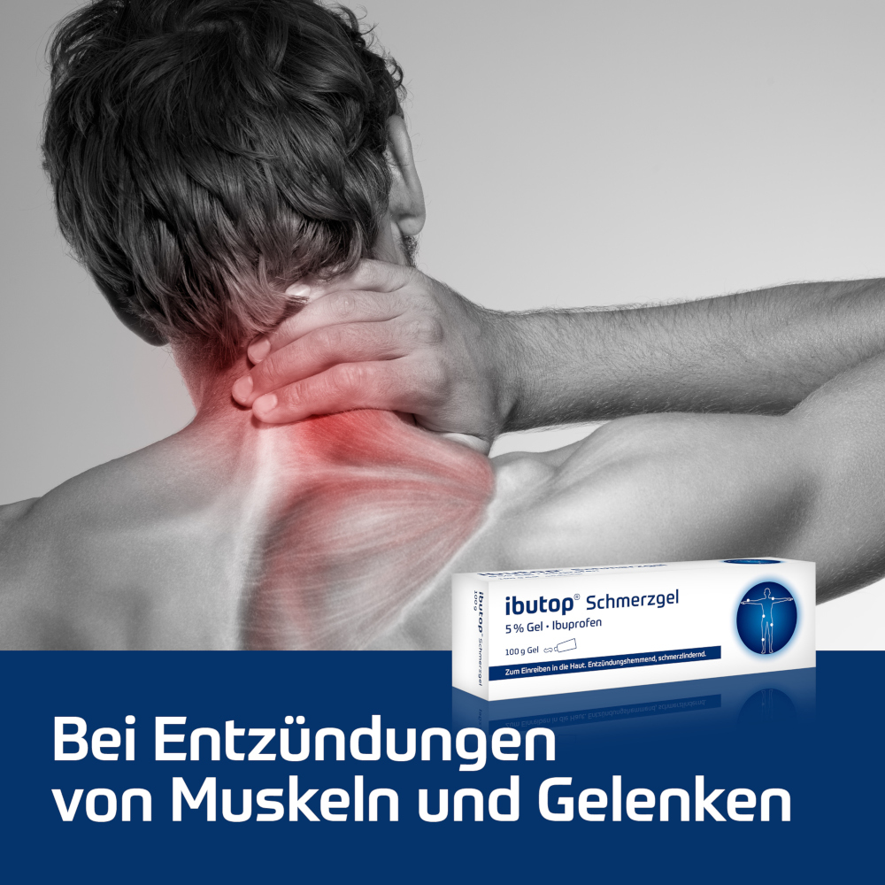 ibutop Schmerzgel 5%, bei Sport- und Alltagsverletzungen wie Prellungen, Verstauchungen oder Zerrungen 150 g Gel