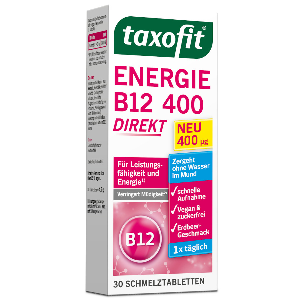 taxofit ENERGIE B12 400 Direkt 30 St Schmelztabletten