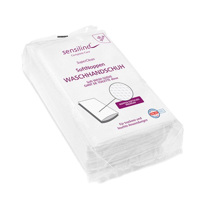 sensilind SoftNoppen WASCHHANDSCHUH 50 St